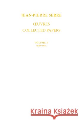 uvres - Collected Papers V Serre, Jean-Pierre 9783032107640 Springer - książka