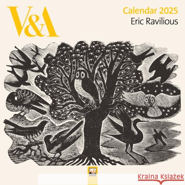 V&A: Eric Ravilious Wall Calendar 2025 (Art Calendar)  9781835620625 Flame Tree Publishing - książka