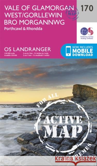 Vale of Glamorgan, Rhondda & Porthcawl Ordnance Survey 9780319474938 Ordnance Survey - książka