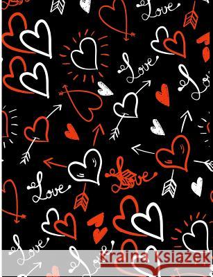 Valentine Heart Love Pattern: Cute Lovers College Ruled Line Composition Book Jen Sterling 9781073039821 Independently Published - książka