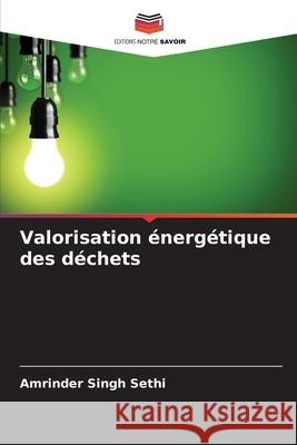 Valorisation énergétique des déchets Sethi, Amrinder Singh 9786209071256 Editions Notre Savoir - książka