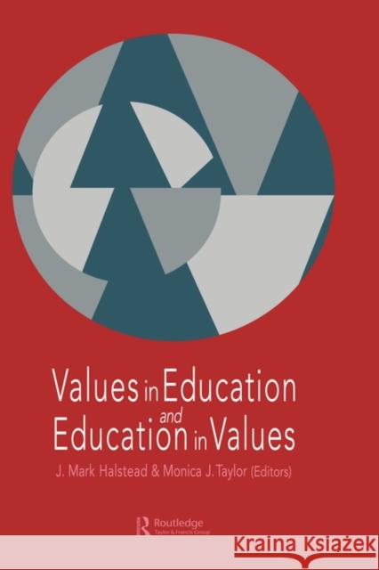 Values in Education Halstead, Mark 9780750705103  - książka