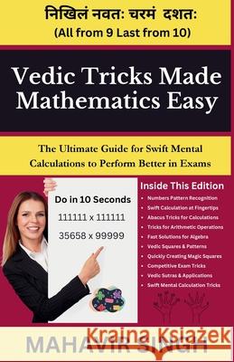 Vedic Tricks Made Mathematics Easy Mahavir Singh 9789334105919 Self-Published - książka