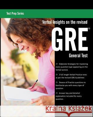 Verbal Insights on the revised GRE General Test Publishers, Vibrant 9781461152750 Createspace - książka