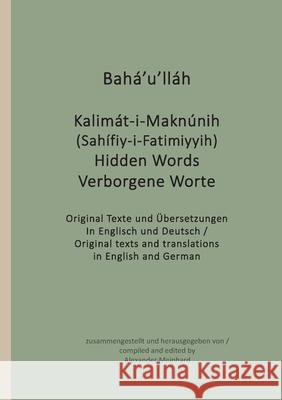 Verborgene Worte - Hidden Words Alexander Meinhard 9783819250170 Bod - Books on Demand - książka