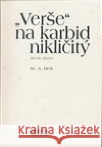 „Verše“ na karbid nikličitý M. A. Rek 9788088215387 Mare-Czech - książka