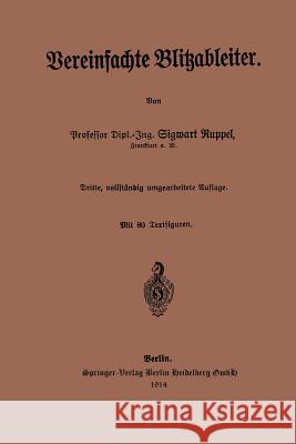 Vereinfachte Blitzableiter  9783662228357 Springer - książka
