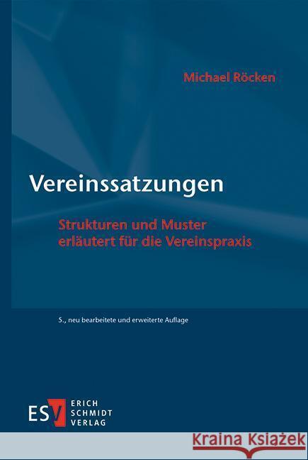 Vereinssatzungen Röcken, Michael 9783503239917 Erich Schmidt Verlag - książka