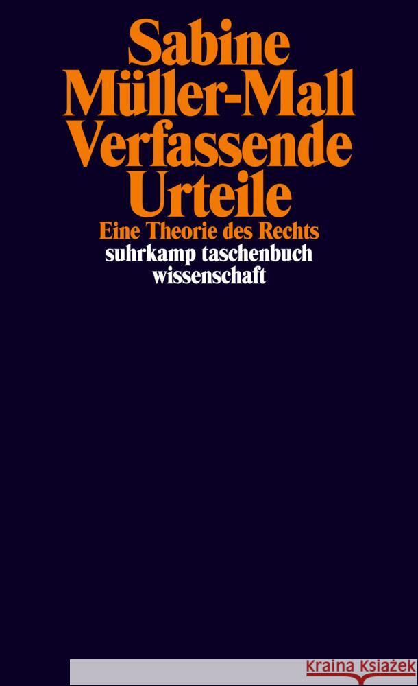 Verfassende Urteile Müller-Mall, Sabine 9783518300046 Suhrkamp - książka