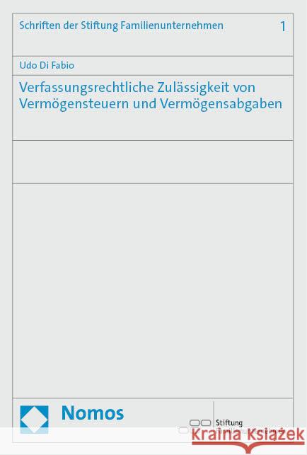 Verfassungsrechtliche Zulassigkeit Von Vermogensteuern Und Vermogensabgaben Udo D 9783756013951 Nomos Verlagsgesellschaft - książka