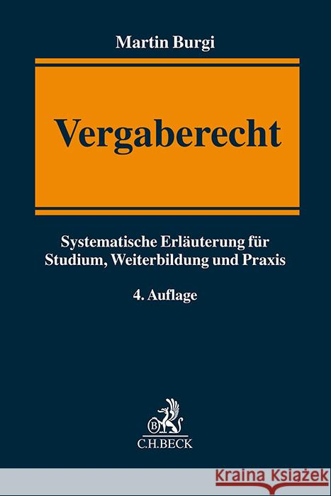 Vergaberecht Burgi, Martin 9783406820816 Beck Juristischer Verlag - książka