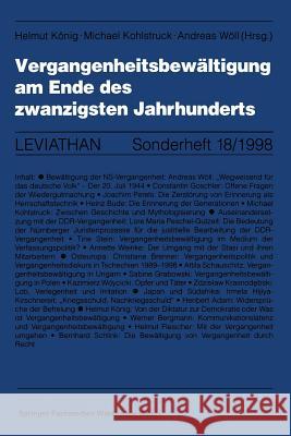 Vergangenheitsbewältigung Am Ende Des Zwanzigsten Jahrhunderts König, Helmut 9783531131566 Springer - książka