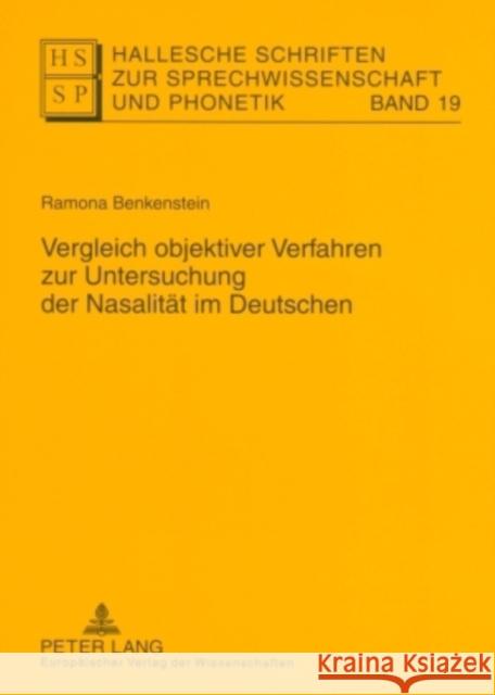 Vergleich Objektiver Verfahren Zur Untersuchung Der Nasalitaet Im Deutschen Krech, Eva-Maria 9783631561768 Peter Lang Gmbh, Internationaler Verlag Der W - książka