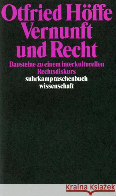 Vernunft und Recht : Bausteine zu einem interkulturellen Rechtsdiskurs Höffe, Otfried 9783518288702 Suhrkamp - książka