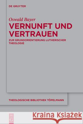 Vernunft und Vertrauen Bayer, Oswald 9783110768237 de Gruyter - książka