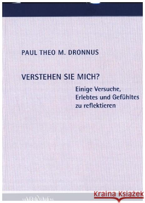 Verstehen Sie mich? Dronnus, Paul Theo M. 9783932005978 Arachne Verlag - książka
