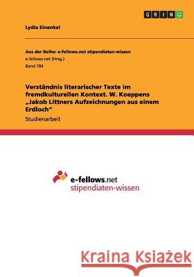 Verständnis literarischer Texte im fremdkulturellen Kontext. W. Koeppens 