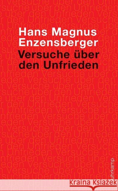Versuche über den Unfrieden Enzensberger, Hans Magnus 9783518466261 Suhrkamp - książka