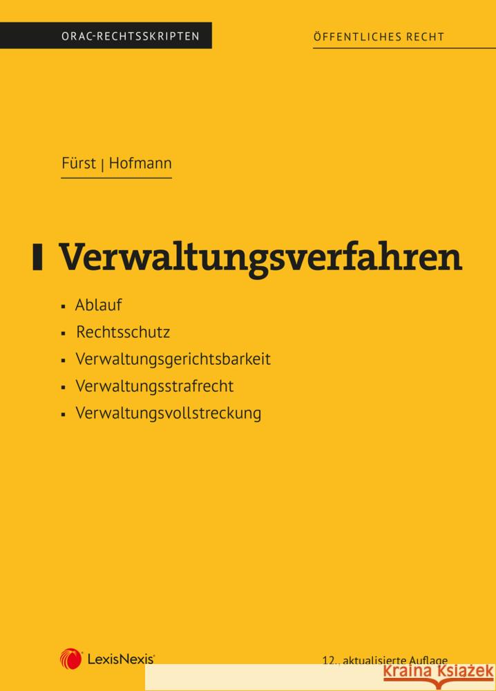 Verwaltungsverfahren (Skriptum) Fürst, Susanne, Hofmann, Max 9783700785897 LexisNexis Österreich - książka