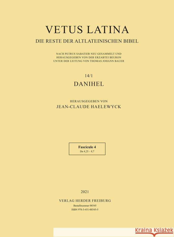 Vetus Latina  9783451003455 Herder, Freiburg - książka