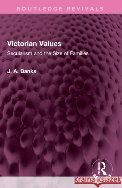 Victorian Values: Secularism and the Size of Families J. A. Banks 9781032458069 Routledge - książka