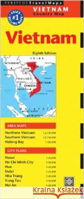 Vietnam Travel Map Eighth Edition Periplus Editions 9780794607494 Periplus Editions - książka