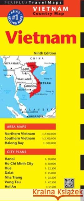 Vietnam Travel Map Ninth Edition  9780794608354 Periplus Editions - książka