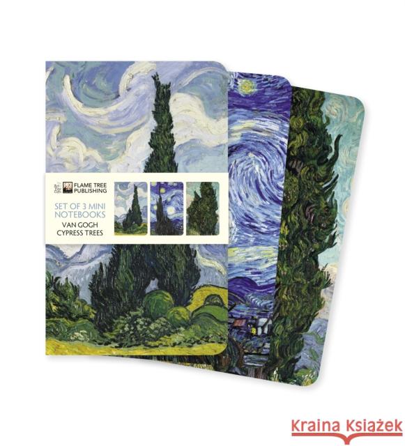Vincent van Gogh: Cypresses Set of 3 Mini Notebooks  9781804177525 Flame Tree Publishing - książka