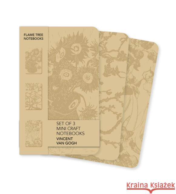 Vincent van Gogh Set of 3 Mini Craft Notebooks  9781835627464 Flame Tree Gift - książka