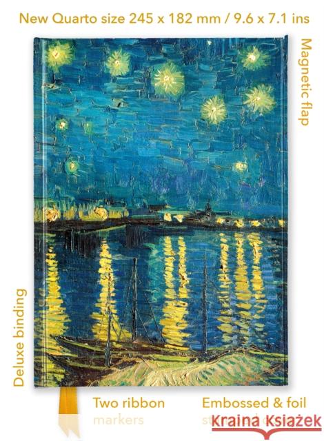 Vincent van Gogh: Starry Night over the Rhone (Foiled Quarto Journal)  9781835625408 Flame Tree Gift - książka