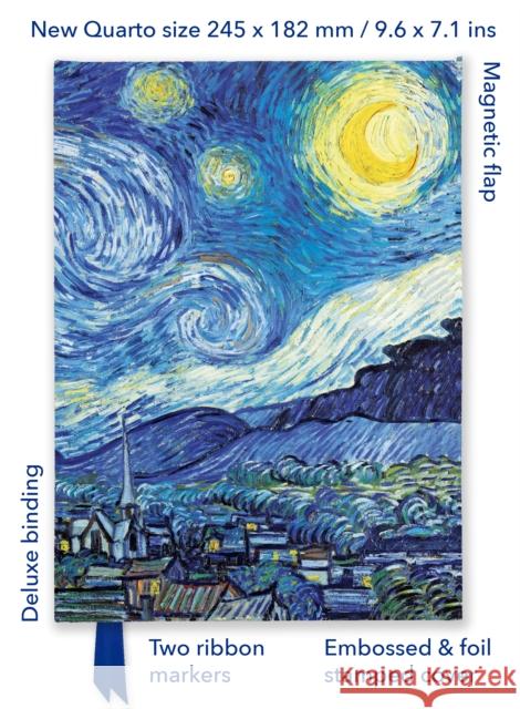 Vincent van Gogh: The Starry Night (Foiled Quarto Journal)  9781804178744 Flame Tree Publishing - książka