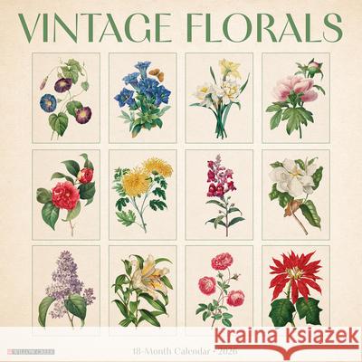 Vintage Florals 12 X 12 Wall Calendar Willow Creek Press 9781549256240 Wlcp - książka