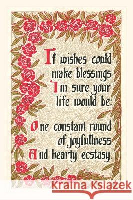 Vintage Journal If Wishes Could Make Blessings, Rhyme Found Image Press   9781669514091 Found Image Press - książka
