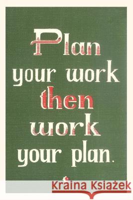 Vintage Journal Plan Your Work then Work Your Plan Found Image Press   9781669514244 Found Image Press - książka