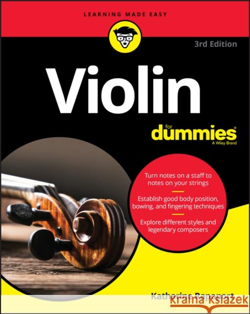 Violin For Dummies: Book + Online Video and Audio Instruction Katharine Rapoport 9781119731344 John Wiley & Sons Inc - książka