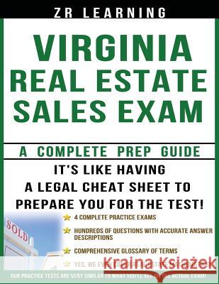 Virginia Real Estate Sales Exam Questions Zr Learnin 9781497320307 Createspace - książka