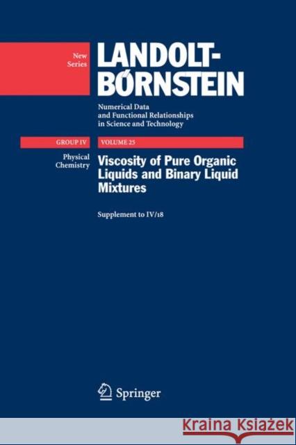 Viscosity of Pure Organic Liquids and Binary Liquid Mixtures Christian Wohlfarth 9783540560500 Springer - książka