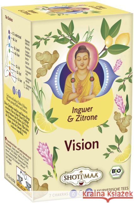 Vision, Tee-Aufgussbeutel : Kräuter- und Gewürzteemischung. Ingwer & Zitrone  8717853494574 Hari Tea - książka