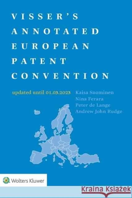 Visser's Annotated European Patent Convention 2023 Edition  9789403536163  - książka