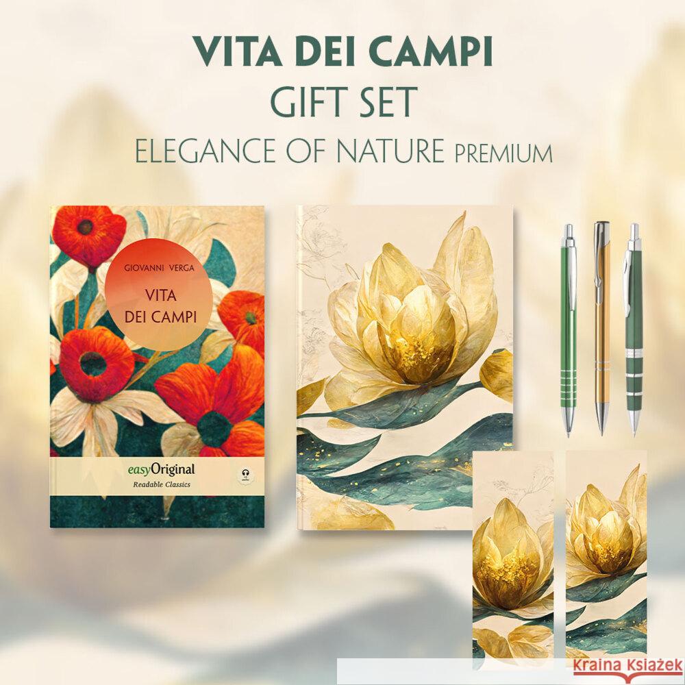 Vita dei campi (with audio-online) Readable Classics Geschenkset + Eleganz der Natur Schreibset Premium, m. 1 Beilage, m. 1 Buch Verga, Giovanni 9783991681410 EasyOriginal - książka