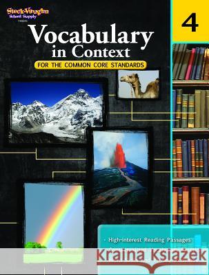 Vocabulary in Context for the Common Core Standards Reproducible Grade 4 Houghton Mifflin Harcourt 9780547625775 Steck-Vaughn - książka