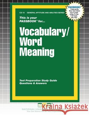 Vocabulary/Word Meaning Passbooks 9781799367109 National Learning Corp - książka