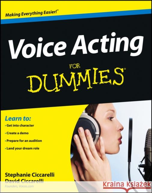 Voice Acting For Dummies David Ciccarelli 9781118399583  - książka