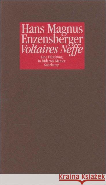 Voltaires Neffe : Eine Fälschung in Diderots Manier Enzensberger, Hans Magnus 9783518407967 Suhrkamp - książka