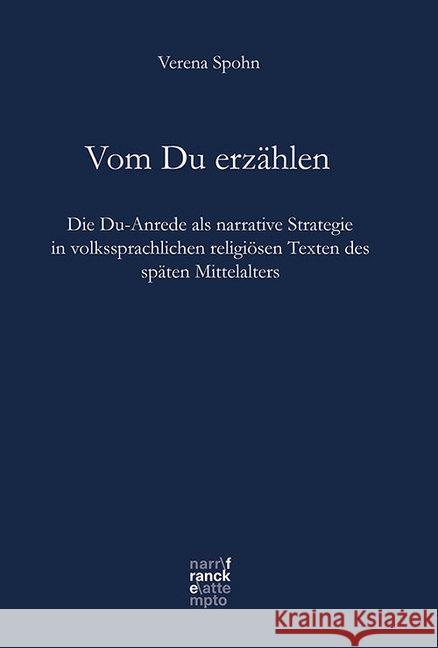 Vom Du erzählen Spohn, Verena 9783772087042 Francke - książka