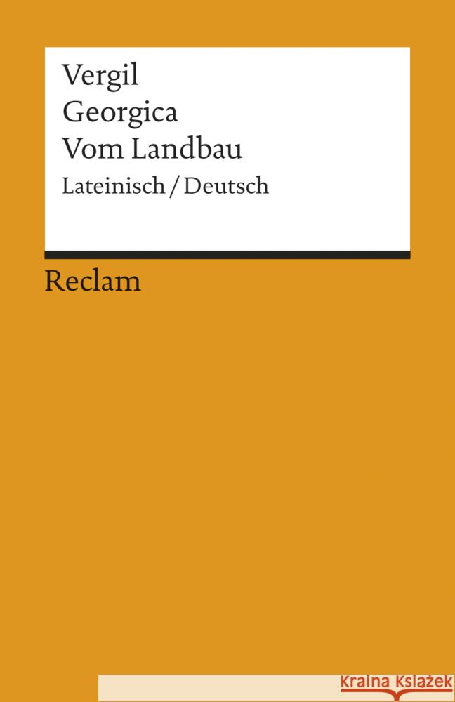Vom Landbau. Georgica Vergil Schönberger, Otto  9783150006382 Reclam, Ditzingen - książka