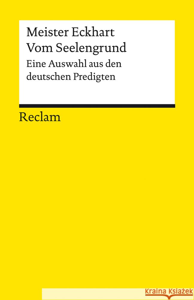 Vom Seelengrund Meister Eckhart 9783150142820 Reclam, Ditzingen - książka