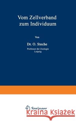 Vom Ƶellverband Zum Individuum Steche, O. 9783642981982 Springer - książka