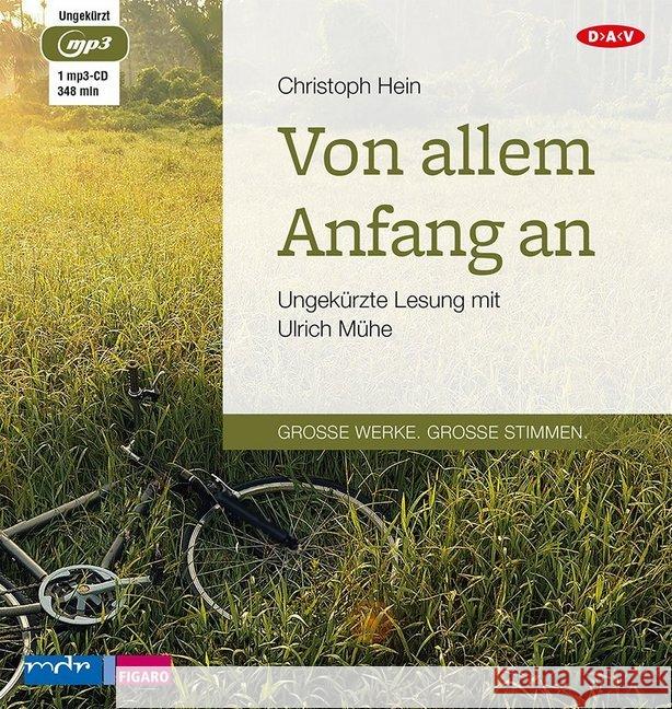 Von allem Anfang an, 1 MP3-CD : Ungekürzte Lesung Hein, Christoph 9783862315635 Der Audio Verlag, DAV - książka