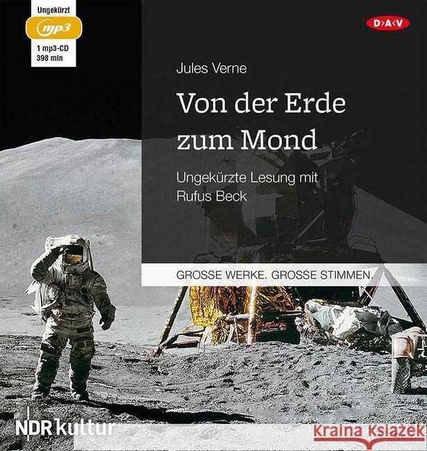 Von der Erde zum Mond, 1 MP3-CD : Ungekürzte Lesung Verne, Jules 9783862315765 Der Audio Verlag, DAV - książka